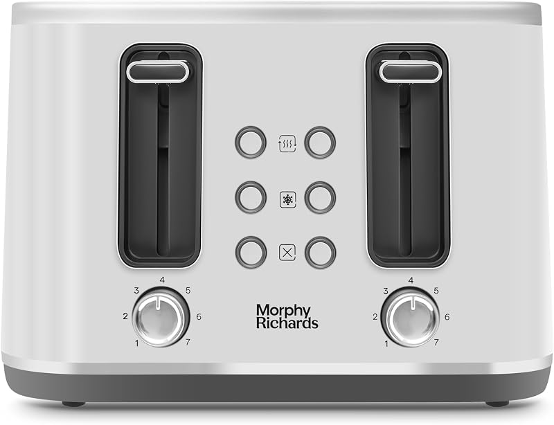 Morphy Richards Motive 4 Slice Toaster 1600W Browning Defrost Reheat Cancel