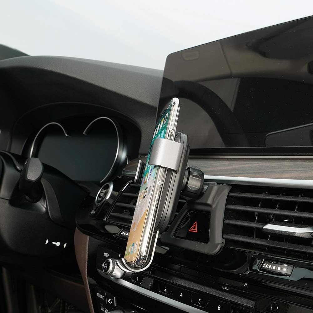 Amazon Com Phone Holder For Bmw 5 Series Adjustable Air Vent Phone Holder Bmw Dashboard Cell Phone Holder For Bmw 5 Series 17 18 Phone Mount For Iphone 8 Iphone X Wireless Charging Smartphone 5 5 6 Inch