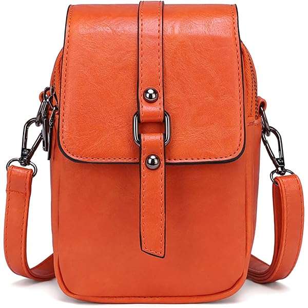 Chala Burgundy Crossbody Bag With Zipper Flap Top & Metal Chain Strap - Faux Leather Purse
