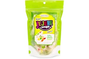 Golden Bonbon Italian Jujube Nougat Candy, Soft and Chewy With Fruity Jelly Beans Original Recipe (5.3 Oz, Sour)