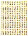 Fancy! Mix! Number 1-0 Colorful No.1, Sparkle Sticker-5 Sheet