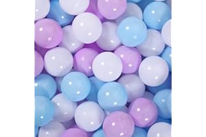 STARBOLO Ball Pit Balls for Toddlers - Pack of 100 - Phthalate Free BPA Free Non-Toxic 2.17-Inch Crush Proof Play Balls (Macaron 3 Colors)