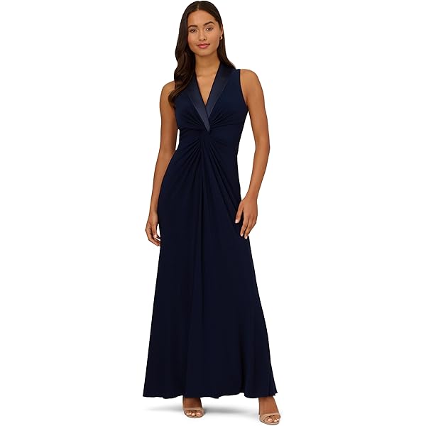 Amazon.com: Adrianna Papell Women's Crepe Tuxedo Gown