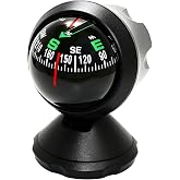 Xuphuyb Boat Compass Dash Mount Flush, Automotive Compass, Navigation Hiking Direction Pointing Guide Ball, Auto Accessories Adjustible and Night Vision Car Compass Dashboard for Find Direction
