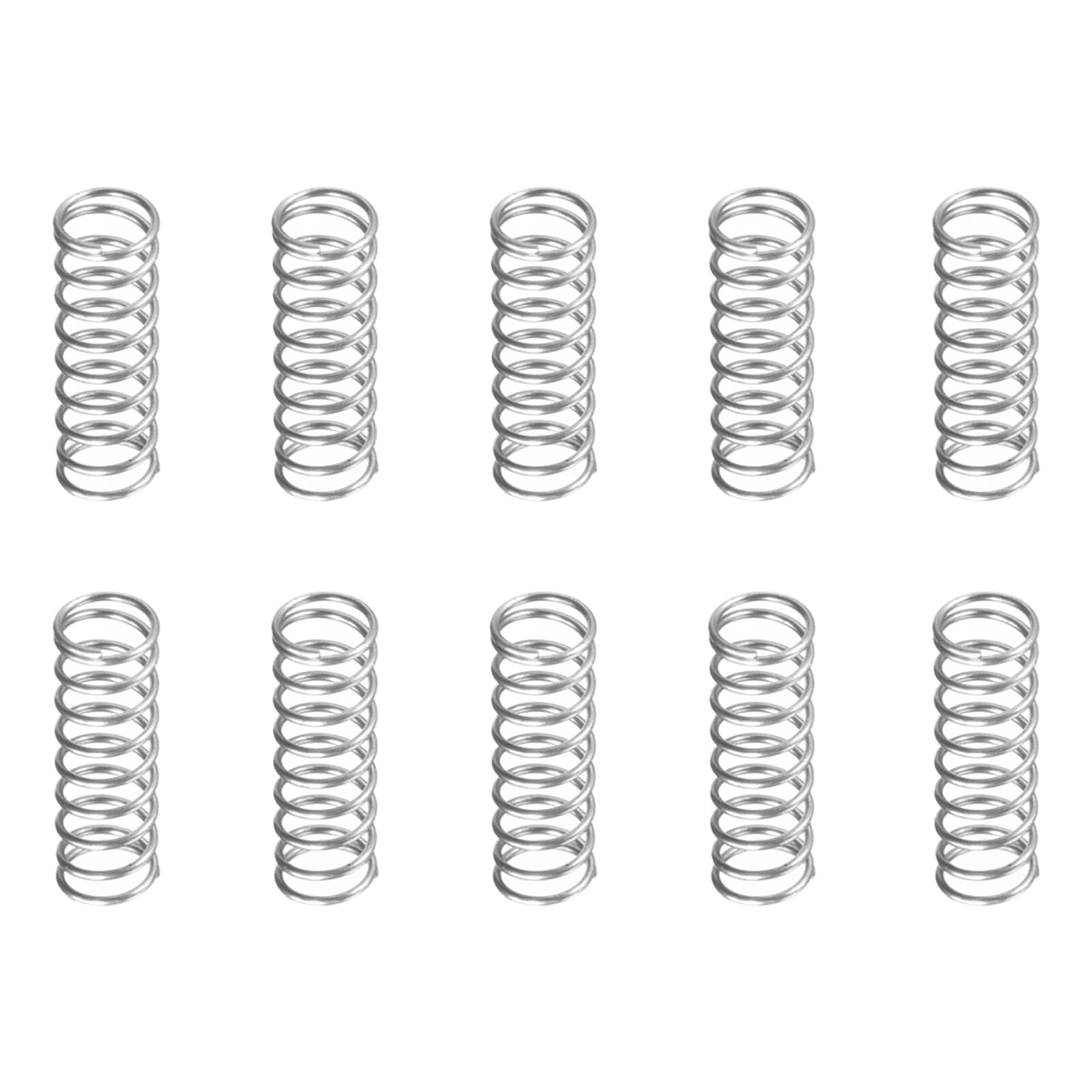 DTGN 0.5x5x15mm(DxODxL) Compression Spring - 50Pack - Good for Machinery - Spring Steel Extension Spring - Gray
