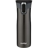 West Loop Vaccuum-Insulated Stainless Steel Travel Mug, 20 Oz, Black