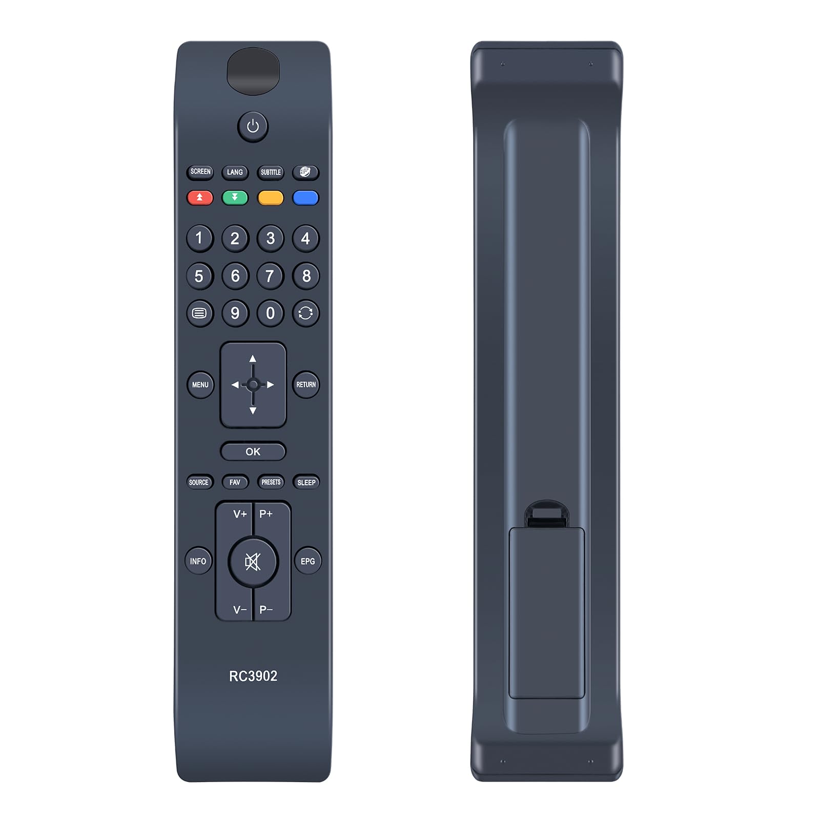 TCNOUMT RC3902 Replacement TV Remote Control for Technika Polaroid Bush HITACHI Smart TV P32LED13 DLED32165HD L42VK04U JT0132001B/01 Alba LCD32947HD TV Universal Remote Control