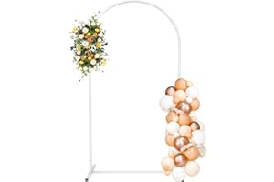 OGEMXU 7.2FT Arch Backdrop Stand,Wedding Arch Frame,Metal Arch Stand for Ceremony Decoration,Balloon Party Backdrop Arch for Birthday Party Baby Shower,White