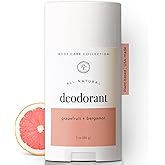 Rowe Casa Organics Grapefruit + Bergamot Deodorant for Men and Women, Sweet and Citrusy Paraben-Free Deodorant Stick with Therapeutic-Grade Essential Oils, 3 oz