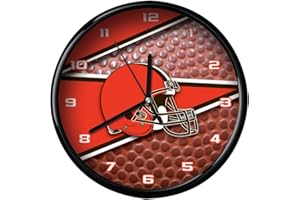 The Memory Company | NFL 12" Round Clock Officially Licensed Team Logo Battery Operated for Home Office Dorm Décor Sports Fan Gift