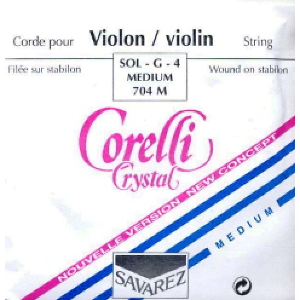 Corelli Strings For Violin Crystal A Nylon/Aluminium wound; Medium