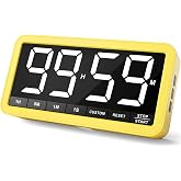 VOCOO Large 7.8" Digital Timer, Magnetic LED Timer for Kitchen &amp; Classroom | USB-C Rechargeable, Up to 99 Hours Count Up &amp; Countdown Timer with 3 Brightness Levels, 4 Alert Modes and 3 Volume Levels