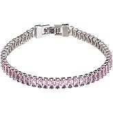 MECCANIXITY Diamond Tennis Bracelet for Women, Adjustable Stackable Cubic Zirconia Tennis Bracelet with Jewelry Box