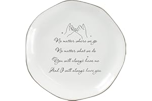 No Matter Where We Go, No Matter What We Do, Friendship Jewelry Tray, Ceramic Ring Dish - Best Friend Gift, Sentimental Keeps
