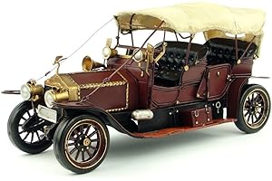 CYXStar Handmade Iron Class Car Model Antique Iron Car Camping Model Vintage Car Model for Home Decor (Brown(1909))