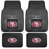NFL San Francisco 49ers Car Floor Mats Heavy Duty 4-Piece Vinyl - Front and Rear