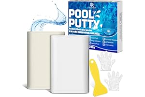 Pool Putty, 12oz Epoxy Putty, 2 Part White Underwater or Above Fast Repair, Fix Leaks, Cracks, Filling, Sculpting, for Fixing