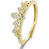 KJDYQ Enchanted Royal Tiara Bridal Ring Jewelry for Engagement, Cosplay & Halloween Costume Accessories Gift for Women