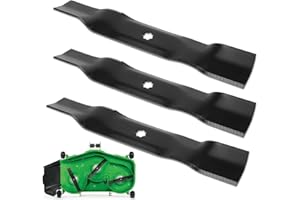RANSOTO 48" Deck Lawn Mower Blades Compatible with John Deere Cut Deck 145 155C D140 E140 LA130 S140 X140 Z245 EZtrak Zero Tu