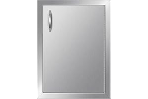 Mophorn Outdoor Kitchen Access 16"x 22" Wall Construction Stainless Steel Flush Mount for BBQ Island, 16inch x 22inch, Single Door