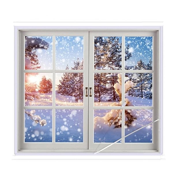 STARJUNGLE INDOOR WINDOW INSULATION KIT, CLEAR WINDOW FILM FOR HEAT AND COLD (10 WINDOWS(62X420))