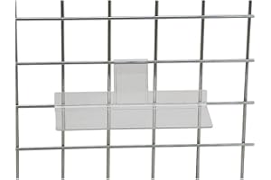 SSWBasics Clear Acrylic Shelf for Wire Grid Accessories, 4 x 10 inch, Set of 2 - Wire Grid Accessories, Ideal for Wire Grid Displays