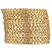 Lux Accessories Gold Tone Glitter Indian Wedding Multi Bangle Set 24 PC