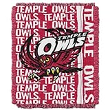 NCAA Temple Owls 48 x 60-Inch Double Play Jacquard Triple Woven Throw