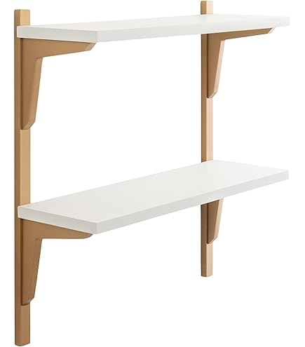 その他 D Amazon.com: Kate and Laurel Meridien Modern Wood Shelves; 24 x 8 x