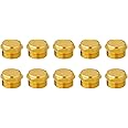 Quickun Pneumatic Muffler Silencer, 1/2” Male Thread Brass Air Exhaust Muffler Sintered Bronze Mufflers (Pack of 10)