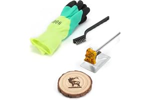 AIMOADO Elk Branding Iron, 1 1/2" Brass Branding Iron Stamp for Hats Wood Leather