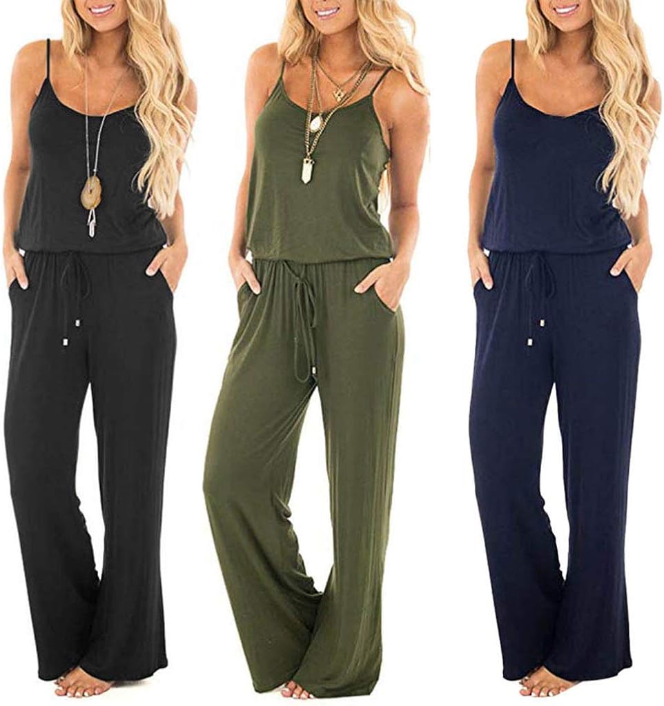 spaghetti strap pants jumpsuit
