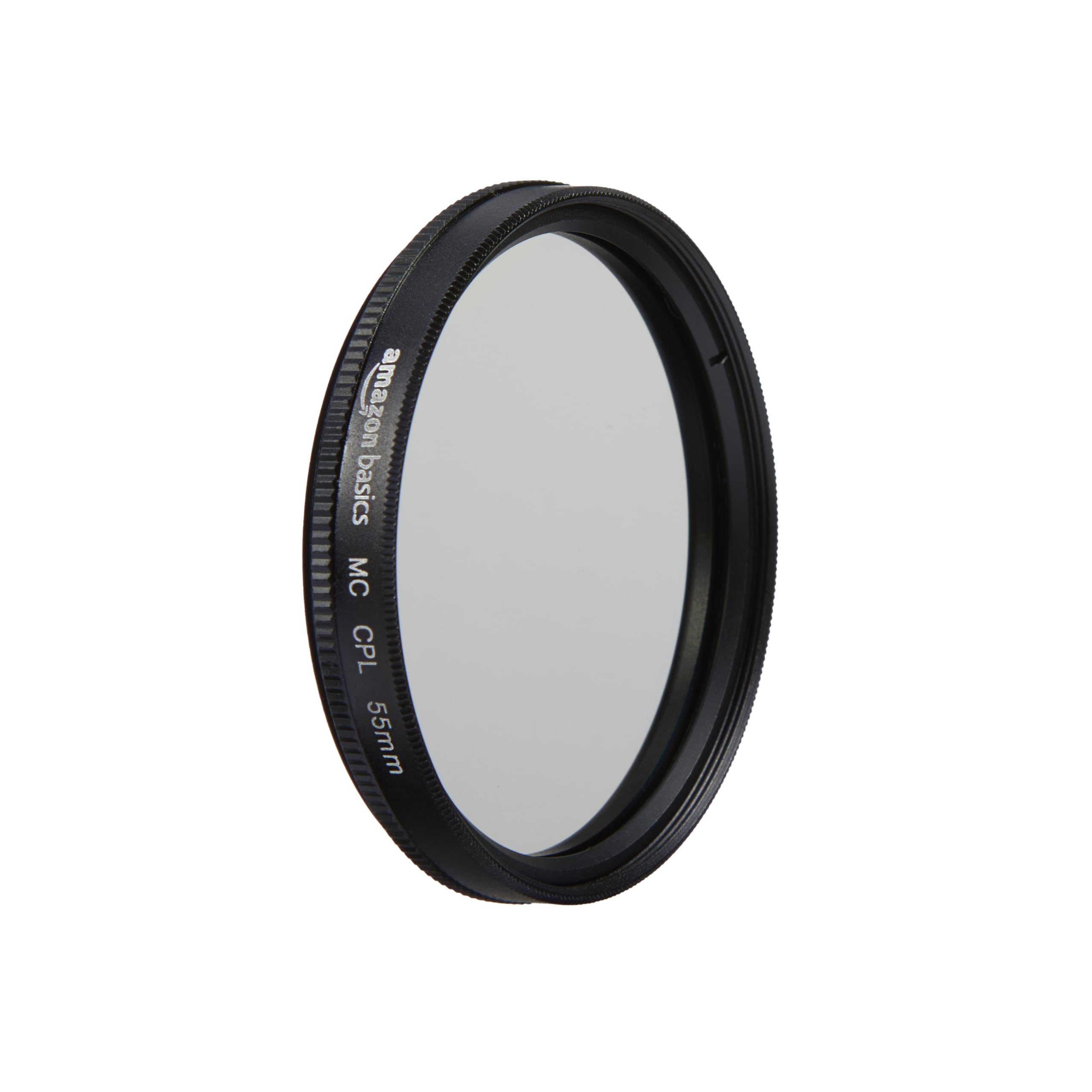 Amazon Basics 55 mm Circular Polarizer Protection Filter for Deeper Colours, Glare and Reflection Reduction, Multi-Coated, Protects from Dust, Dirt and Scratches