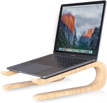 Support Pour Ordinateur Portable Respectueux De L Environnement En Bambou Pour Bureau Amazon Fr High Tech