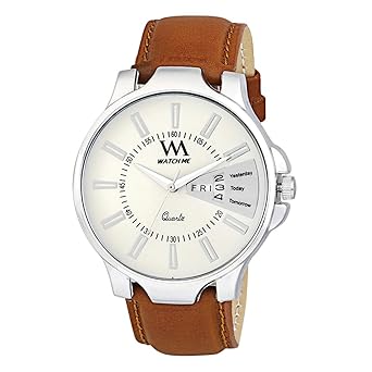 White Brown Leather Mens Watch DDWM-053