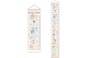 GUAWUBIANG Height Chart for Wall Art Decor, Cute Animals Pattern Decor Height Chart for Boys Girls, Height Measurement for Wall Hanging, Height Wall Chart Perfect for Toddler Nursery Room Decor