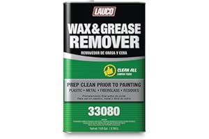 LAUCO Wax and Grease Remover 1 Gallon Multi-Surface Paint Prep Cleaner for Auto Body, Garage | Works On Plastic, Metal, Fiberglass Powerful Solvent Degreaser