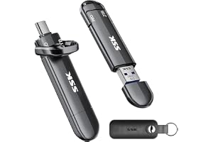 SSK USB Flash Drive 2TB SSD External, TLC NAND Solid State Drive Dual USBC & USBA Ports, Up to 1000MB/s High-Speed Portable 2TB USB Thumb Drive Stick for iPhone 15/16/17 Pro, Mac, Android, PC Backup