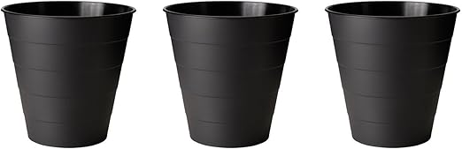 Fniss Ikea Mulleimer Kann Bin Schwarz 602 954 38 Set Von 3 Mulltonnen Amazon De Kuche Haushalt