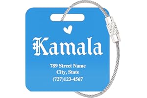 Personalized Luggage Tags for Suitcases,Custom Acrylic Tags with Hole & Steel Loop for Travel,Backpacks,Golf,Bagwine cup,Wate