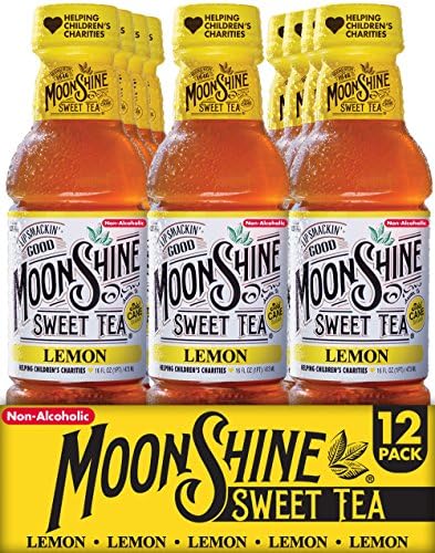 Moonshine Sweet Tea, Real Brewed Black Tea, Lemon with All Natural Ingredients, Gluten Free, 16 Ounce Bottles (Pack of 12) – Helping Children's Charities