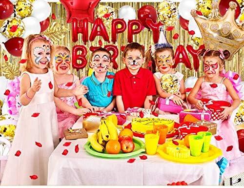 Banniere Lettres Kit Banderole Gold Deco Fete Happy Birthday Pour Adulte Homme Femme Enfant Garcon Fille Mariage Set Decoration Joyeux Anniversaire Dore Chic Glamour Avec Ballons Confettis Noir Or Assortiments De Fetes