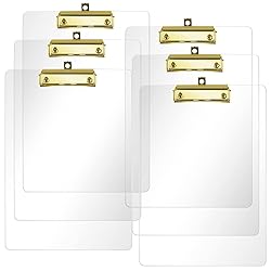 Moocci Thick Acrylic Clear Clipboards Cute