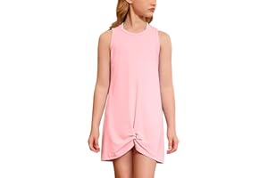 CHILDRENSTAR Girls Swim Cover Up UV Protection Sleeveless Swimsuit Coverup Beach Dress Summer Quick Dry with Pockets