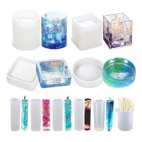 mini size box mold epoxy casting molds include round stair