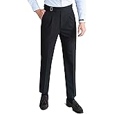 CHOKMAR Men's Classic Gurkha Naples Italian Old Money Style No Belt Required Dress Pants
