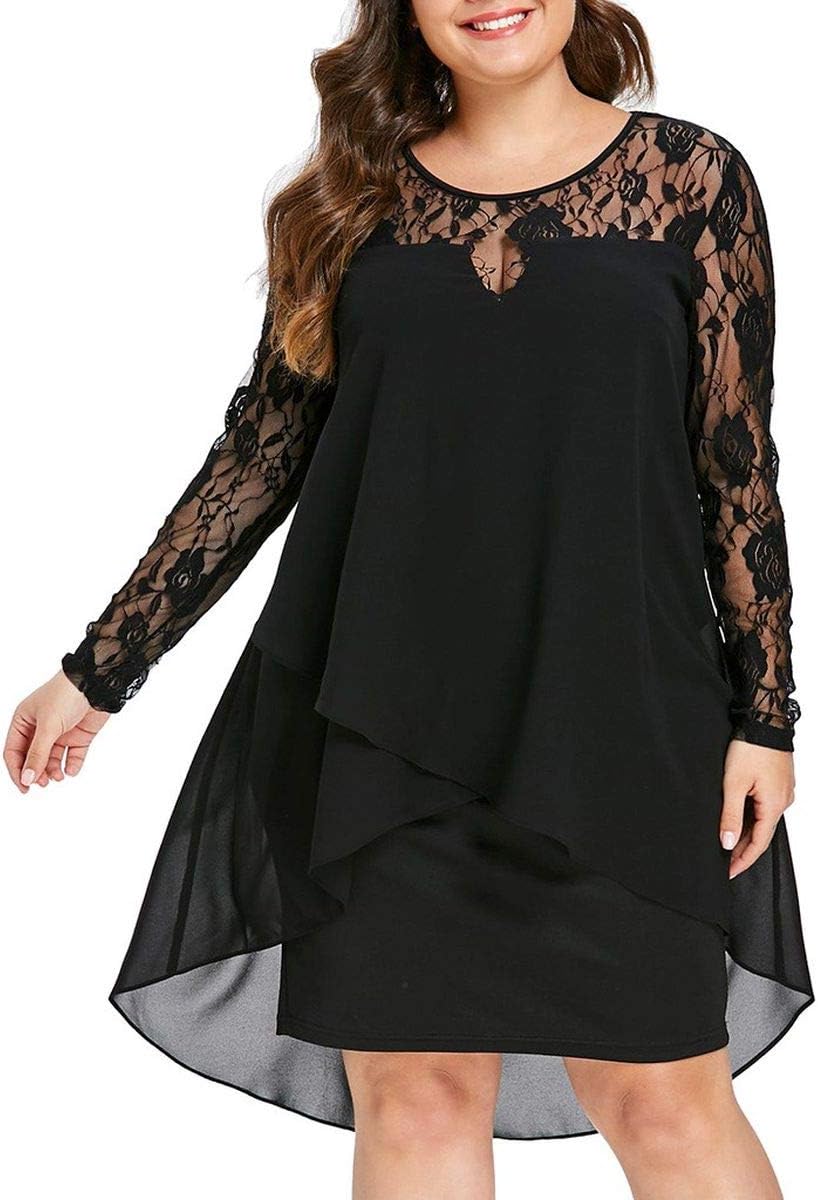 Vestido largo hasta la rodilla de gasa para mujer, estilo informal