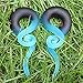 BodyJ4You Glass Taper Swirl Spiral Purple Sky Plugs Ear Gauges Treble Hanger 0G (8mm) Stretchers 2PCS