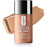 Clinique Even Better Makeup Liquid Foundation SPF 15 With Vitamin C For Dry + Oily Combination Skin Types | Medium Coverage + Natural Finish | Evens Skin Tone + Reduces Dark Spots