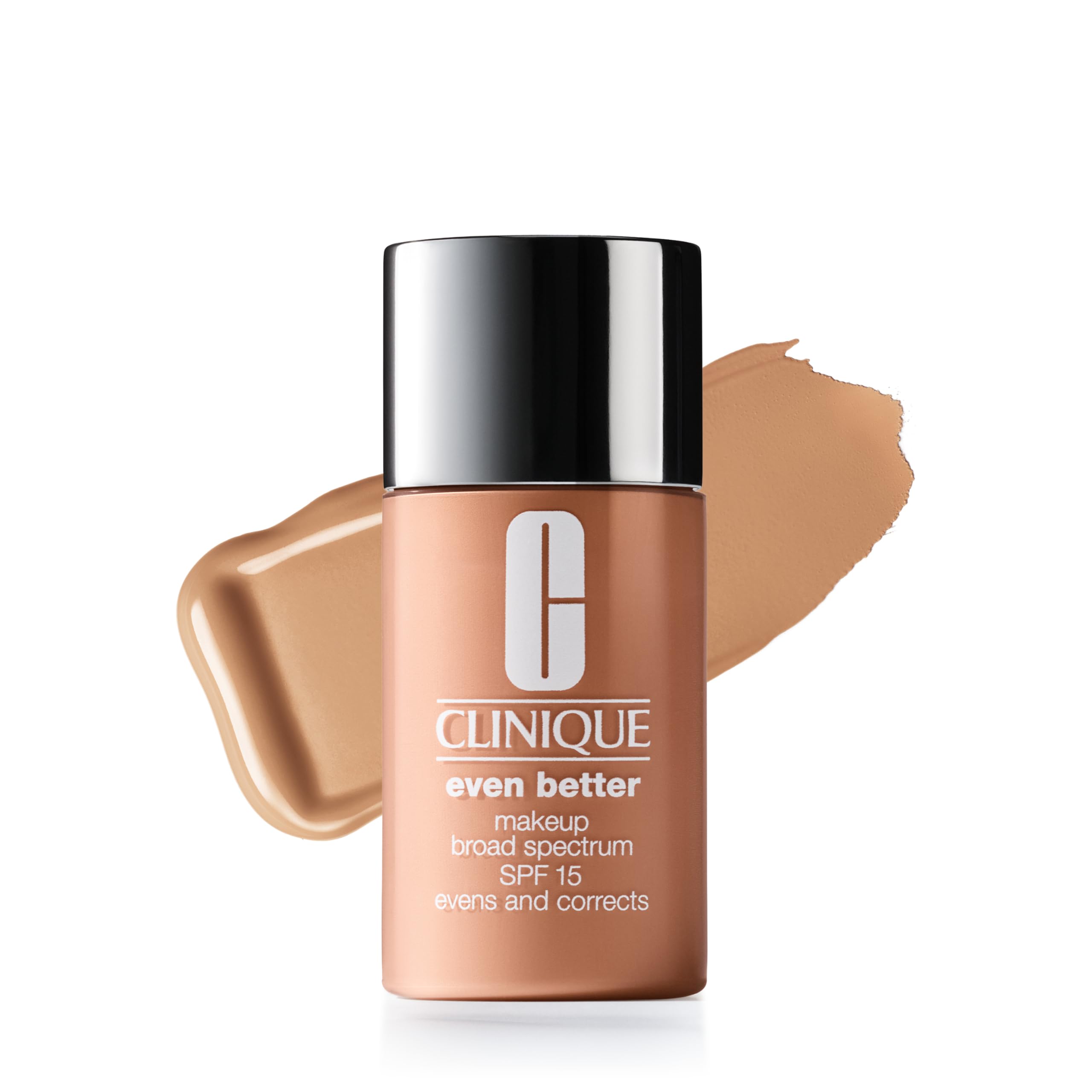 Photo 1 of Clinique Even Better Makeup Liquid Foundation SPF 15 With Vitamin C For Dry + Oily Combination Skin Types | Medium Coverage + Natural Finish | Evens Skin Tone + Reduces Dark Spots, Beige, 1 Fl Oz